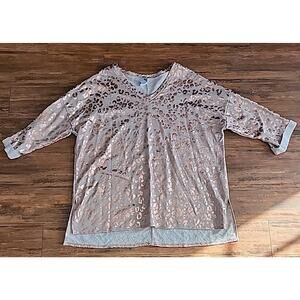 Set Of 3 Honeyme Curvy Sassy Cheetah/Leopard Print Shirts XXXL